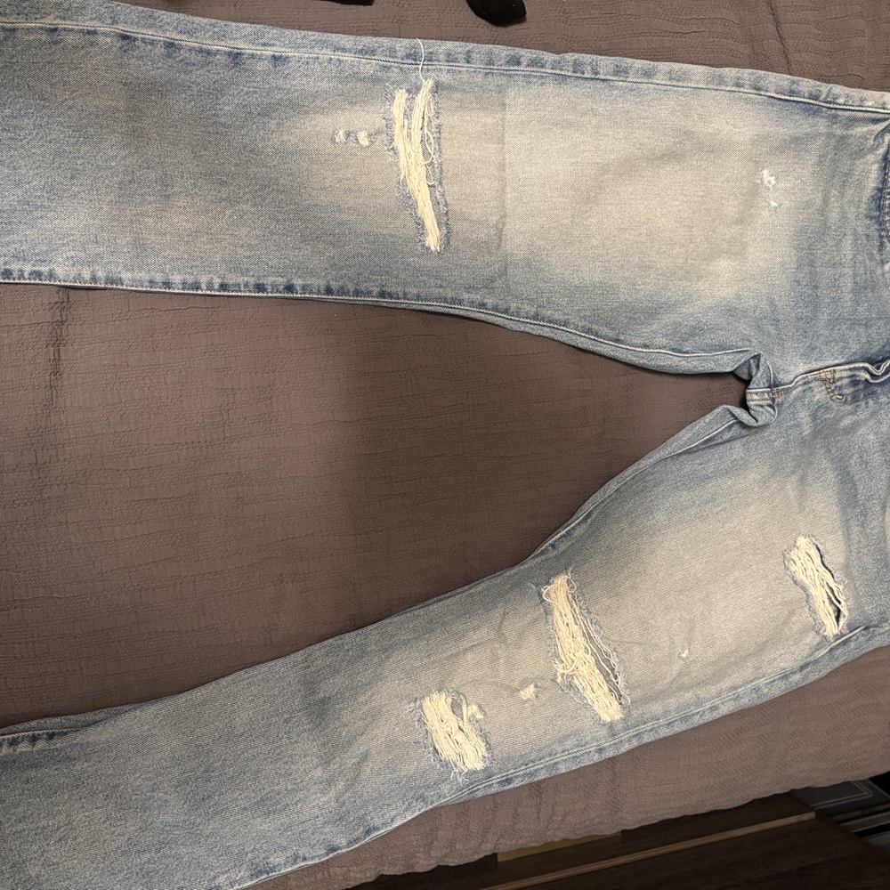 Denim & Supply Ralph Lauren Light Blue Distressed Boot Cut Jeans 36X32